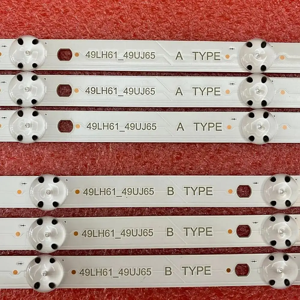 Фото 6 шт., подсветка для LG 49UJ701V innotek 17Y, 49LJ61/UJ65 49LH61 49UJ65 A B 49UJ651V 49LJ614V 49UJ650 49UJ635 №3