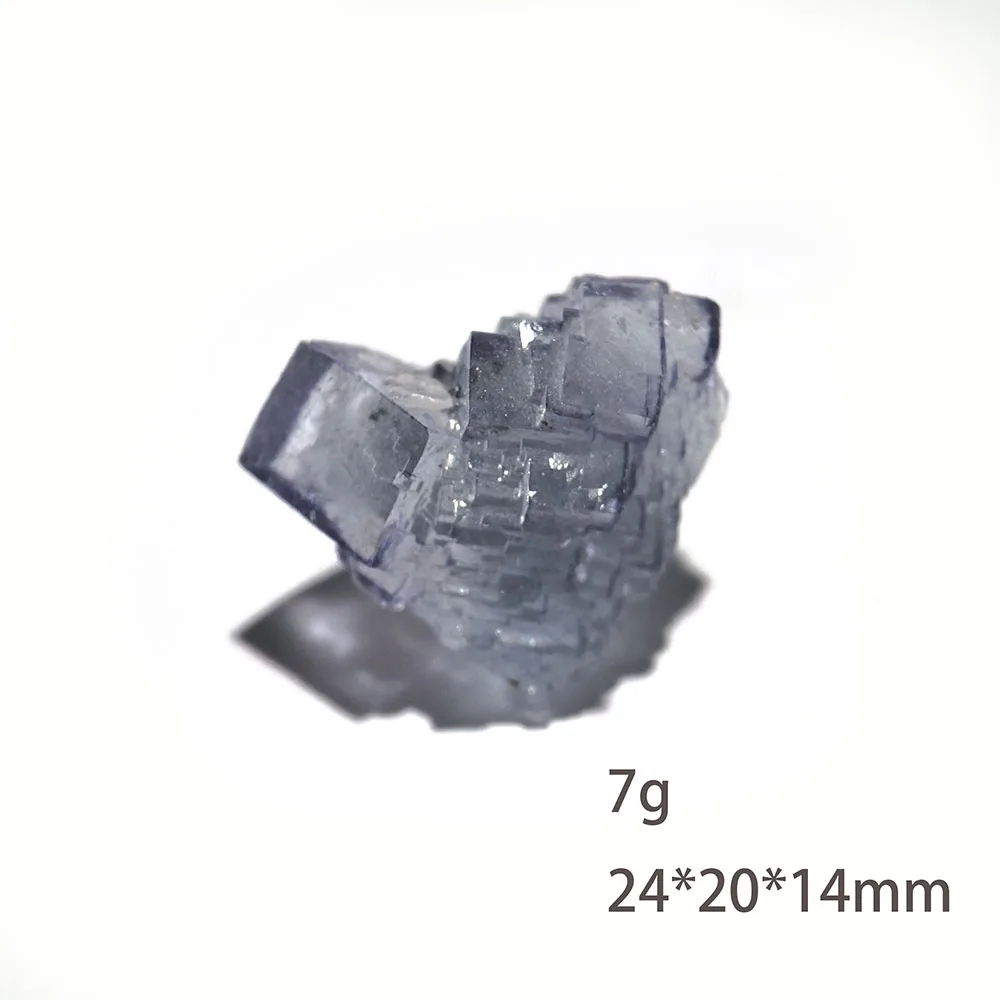 

7g C2-2 Natural Purple Blue Fluorite Mineral Crystal Specimen From Yaogangxian Hunan PROVINCE CHINA