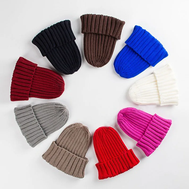 

Winter Hats for Unisex New Beanies Knitted Solid Cute Hat Lady Girls Autumn Female Beanie Caps Warmer Bonnet Men Casual Cap