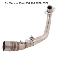 slip on motorcycle front connect tube head link pipe stainless steel exhaust system for yamaha xmax250 300 2021 2022