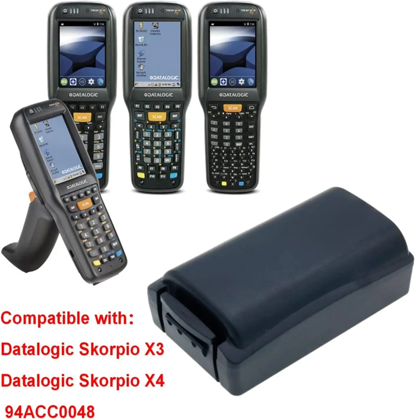 Сменная батарея для Datalogic скорpio X3 X4 94ACC0046 94ACC0048 BT-0015 BT-0016 3 7 V/mA