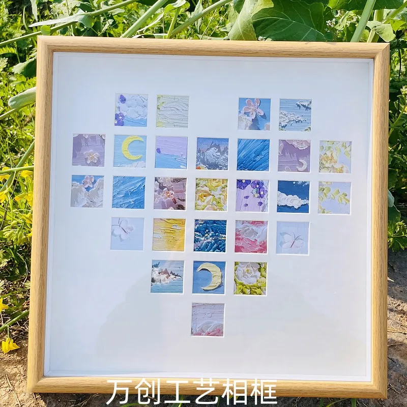 

20049 Solid Wooden Photo Frame for Pictures Paintings Wall Decoration A4 A3 Siza Beautiful Black White Red Blue Brown Frame