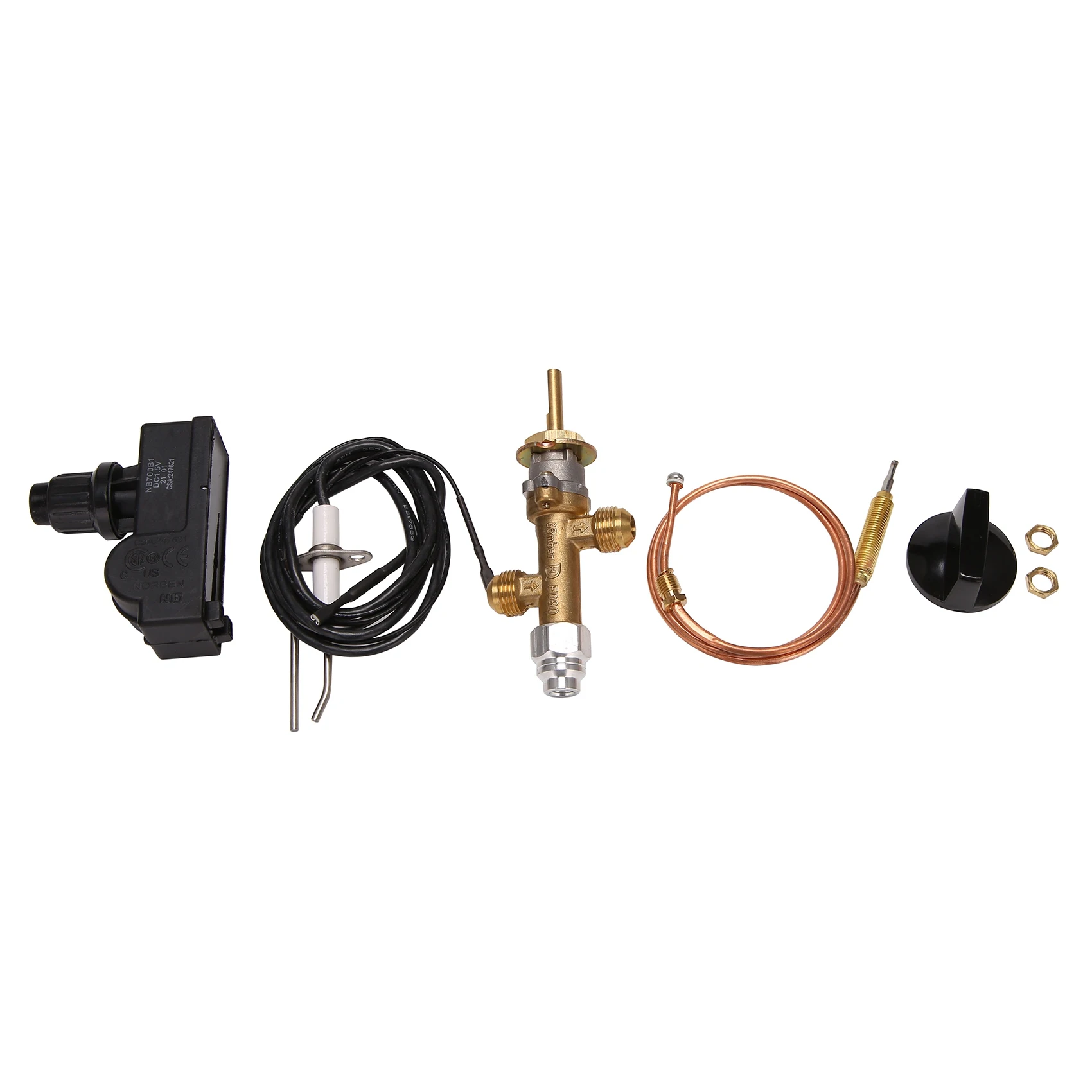 

Low Pressure LPG Propane Gas Fireplace Fire Pit Safety Control Valve Kit Push Button Ignition Kit for Gas Grill Heater