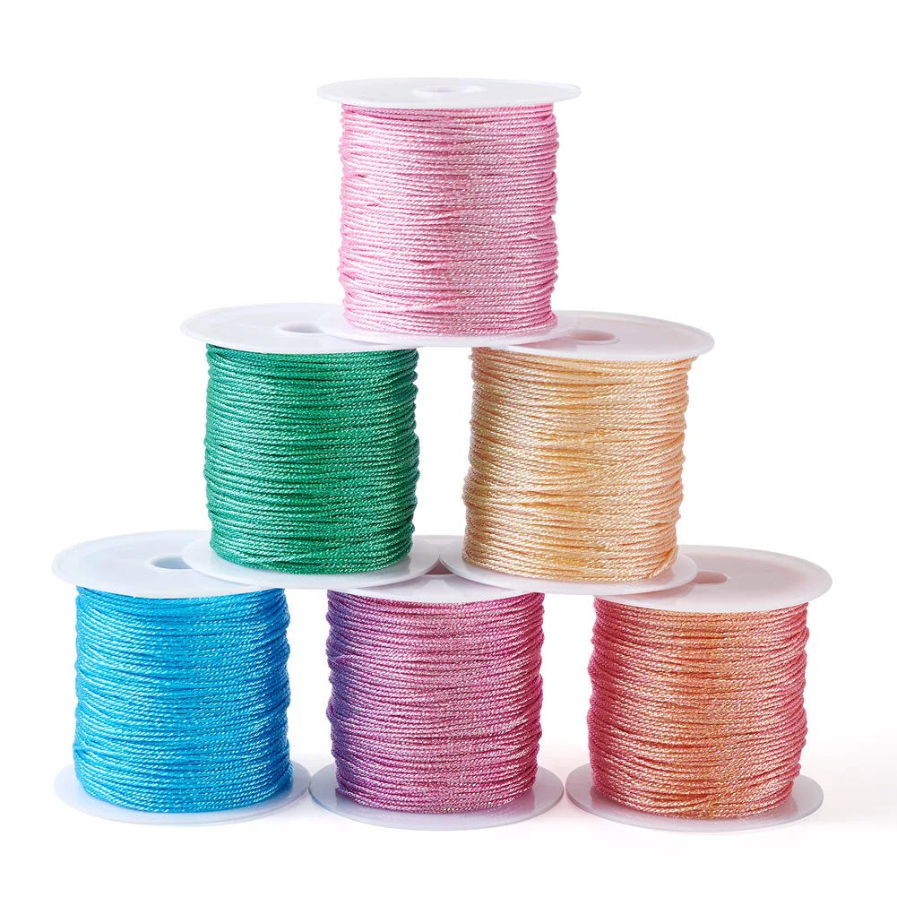 22 м/рулон, 0,8 мм, 12-слойные разноцветные Круглые полимерные шнуры