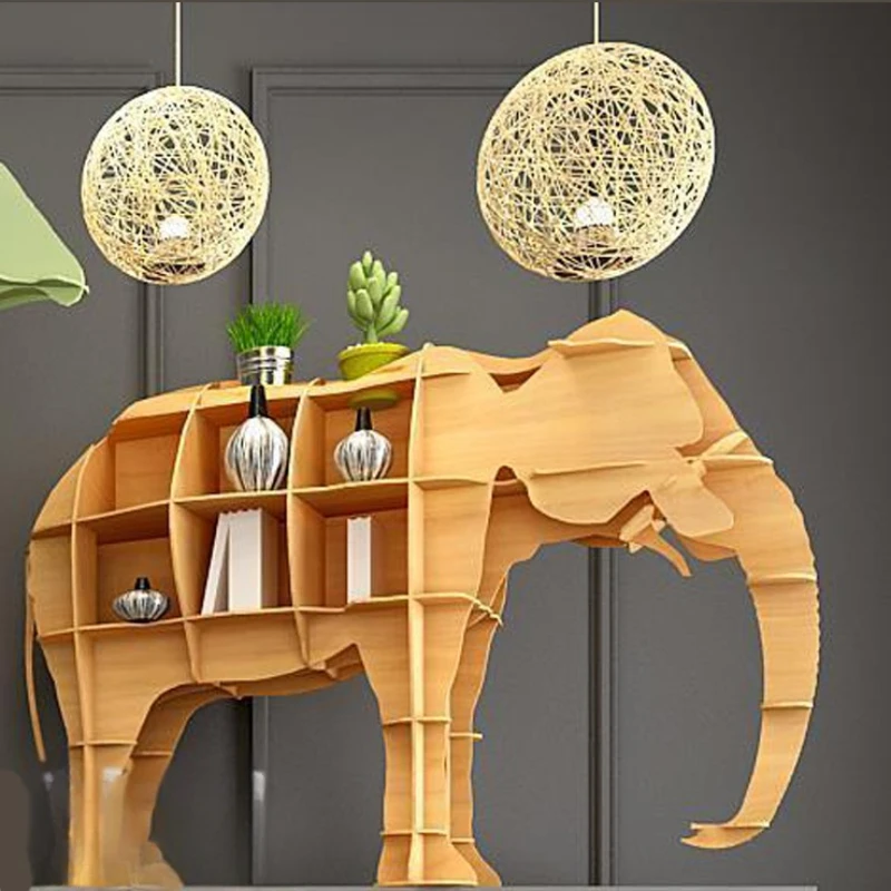 

Creative animal modeling decorative frame hall porch table several elephant bookshelf theme celebration window floor ornaments