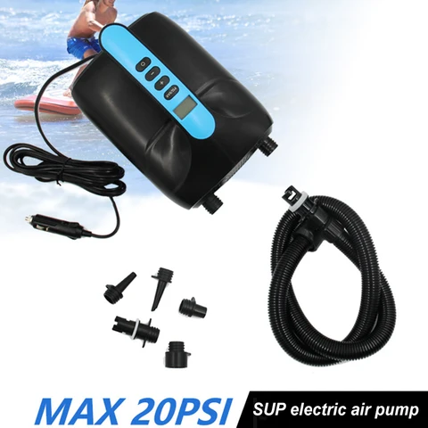 Насос для SUP Board 20PSI с автоматическим отключением, надувной насос для SUP-лодки, ЖК-дисплей, портативный воздушный компрессор для матраса на воздушной лодке