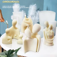 silicone couples candle mold 3d hugging couple mould art body resin casting mold for diy candle making homemade soap polymer cla