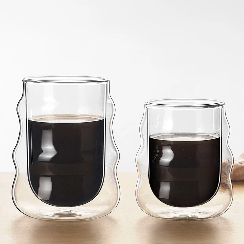 200ml/300ml Coffee latte mocha creativity cups Beer wine glasses Drinking champagne glass Whiskey cup Tea mug Double wall mugs