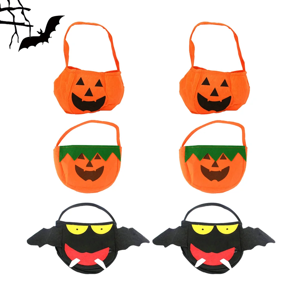 

6 Candy Bucket Fabric Portable Gift Handbag Storage for Festival