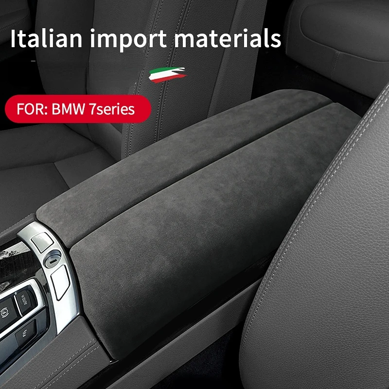 

Итальянский замшевый чехол для BMW 7 серии F01 F02 F03 F04 2009-2015, коврик для подлокотника центральной консоли автомобиля, аксессуары для интерьера