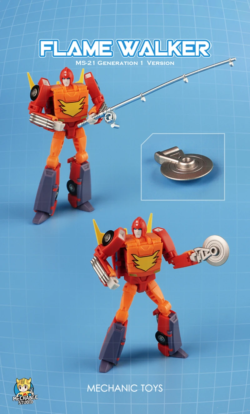 

MFT Transformation MS21 MS-21 Hot Rod Flame Walker Generation Rodimus Prime Warriors Mini Pocket War Action Figure Robot Toys