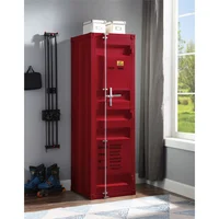 Red Metal Wardrobe Single Door Industrial Design Closet Organizer Closet Cabinets for Bedroom  Furniture