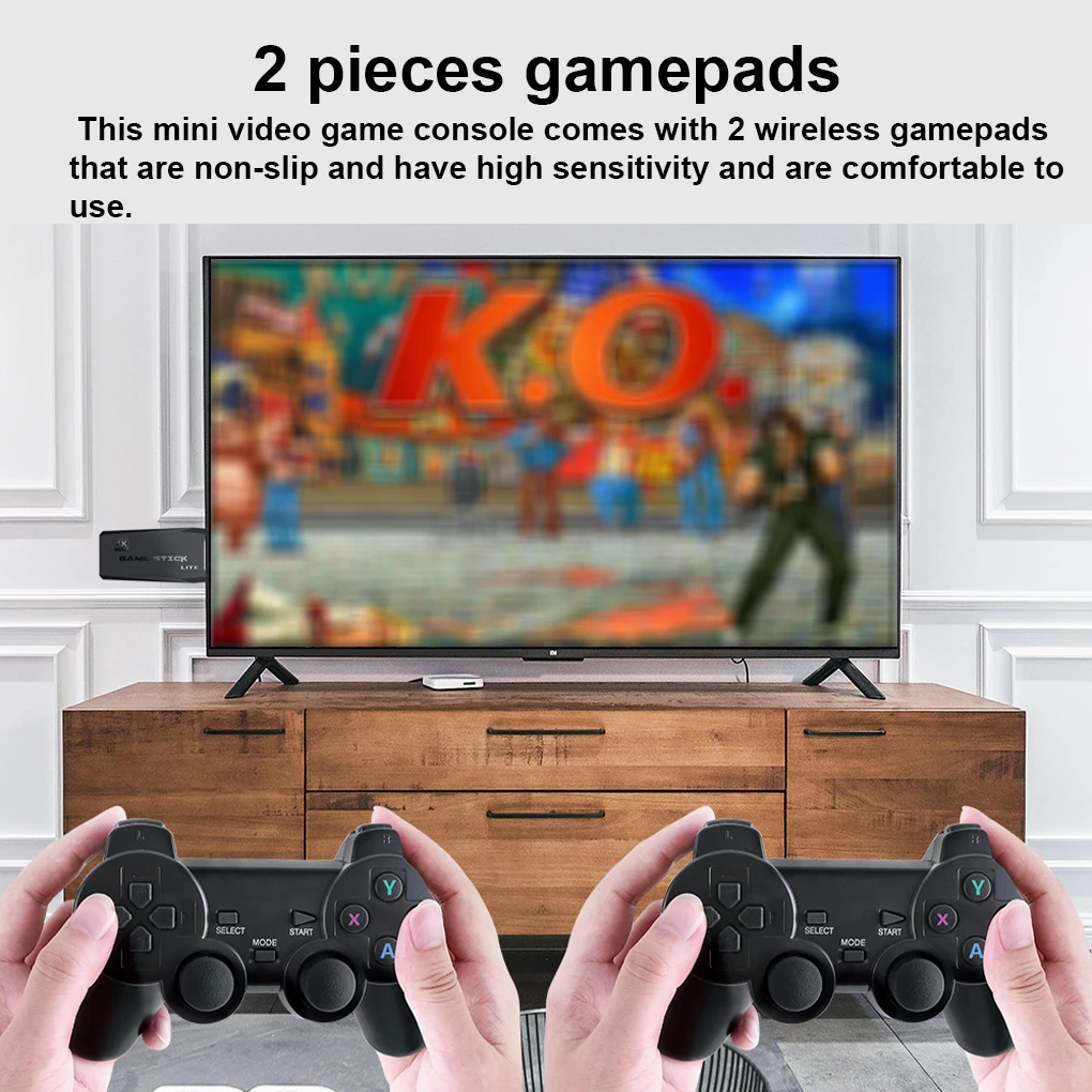 

4K HD M8 Video Game Consoles 2.4G Wireless 10000 Games 64GB Retro Mini Classic Gaming Gamepads TV Family Controller For PS1/GBA