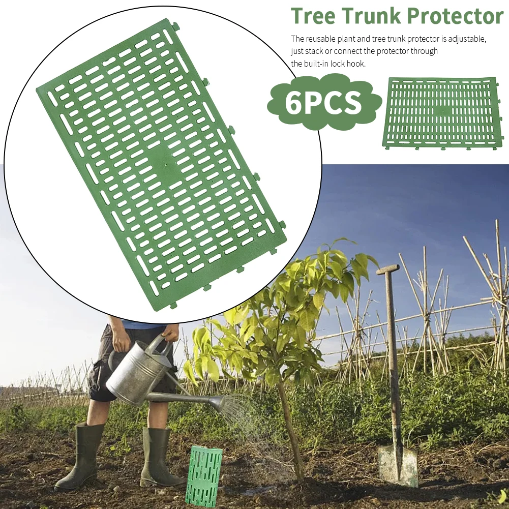 

6pcs Adjustable Prevent Damage Plant Weather Proof PP Tree Trunk Protector Indoor Outdoor Horizontal Stacking For Vertical