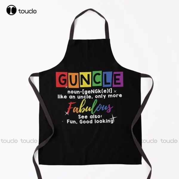 

Guncle Definition Gay Pride Funny Gift For Gay Uncle Apron Funny Apron For Women Men Unisex Adult Household Cleaning Apron New
