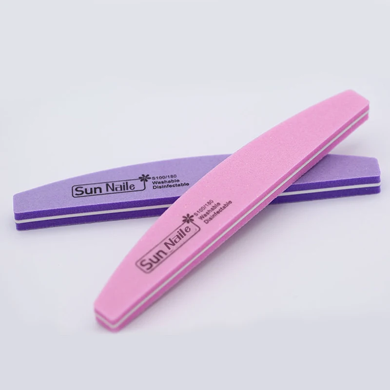 Разноцветные пилки для ногтей губка Алмазный буфер пилка моющаяся лаймовая Unghie