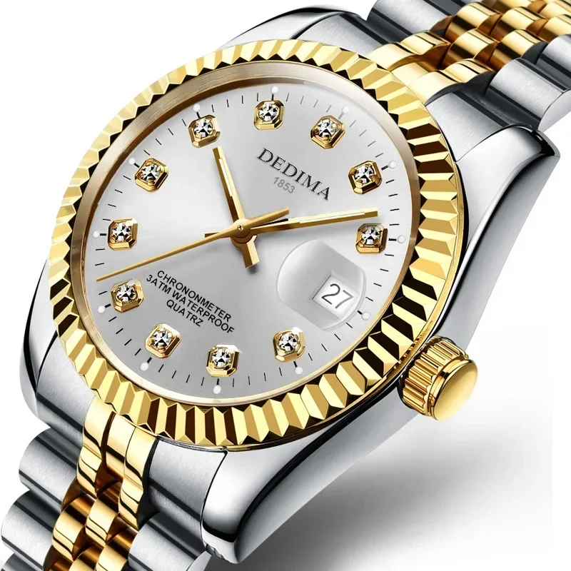 DEDIMA Мужские Кварцевые Наручные Часы Модный Повседневный Ремешок Из Нержавеющей