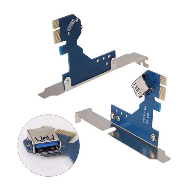Pci-E Express X1 на двойной Pci Райзер расширенная Адаптерная карта с кабелем 1 м USB3.0 для