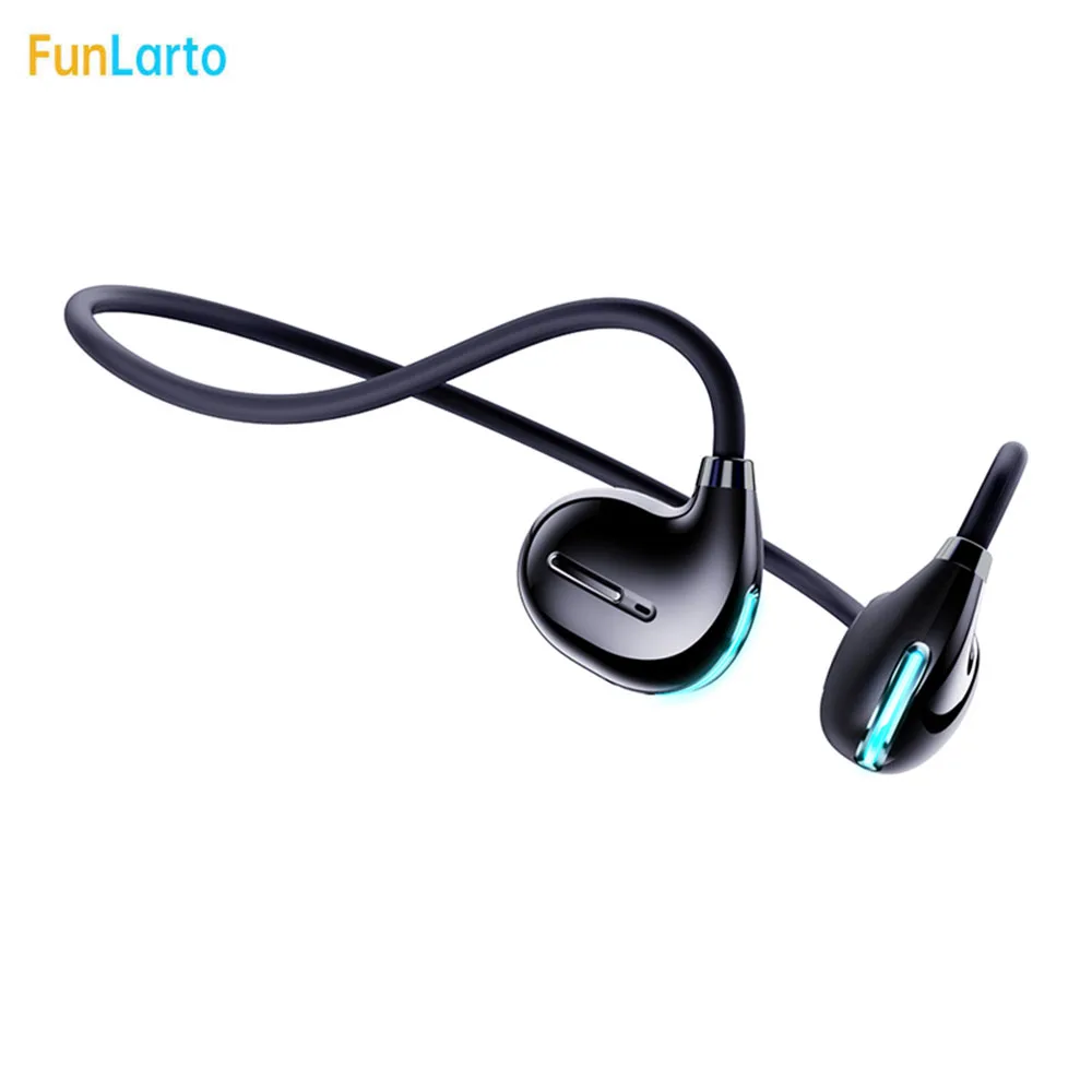 

Open-Ear Headphones with LED Air Conduction Sound 14.2mm Drivers Sport Wireless Earphones Type-C 1.5Hr Fast Charge 9-10Hrs Play
