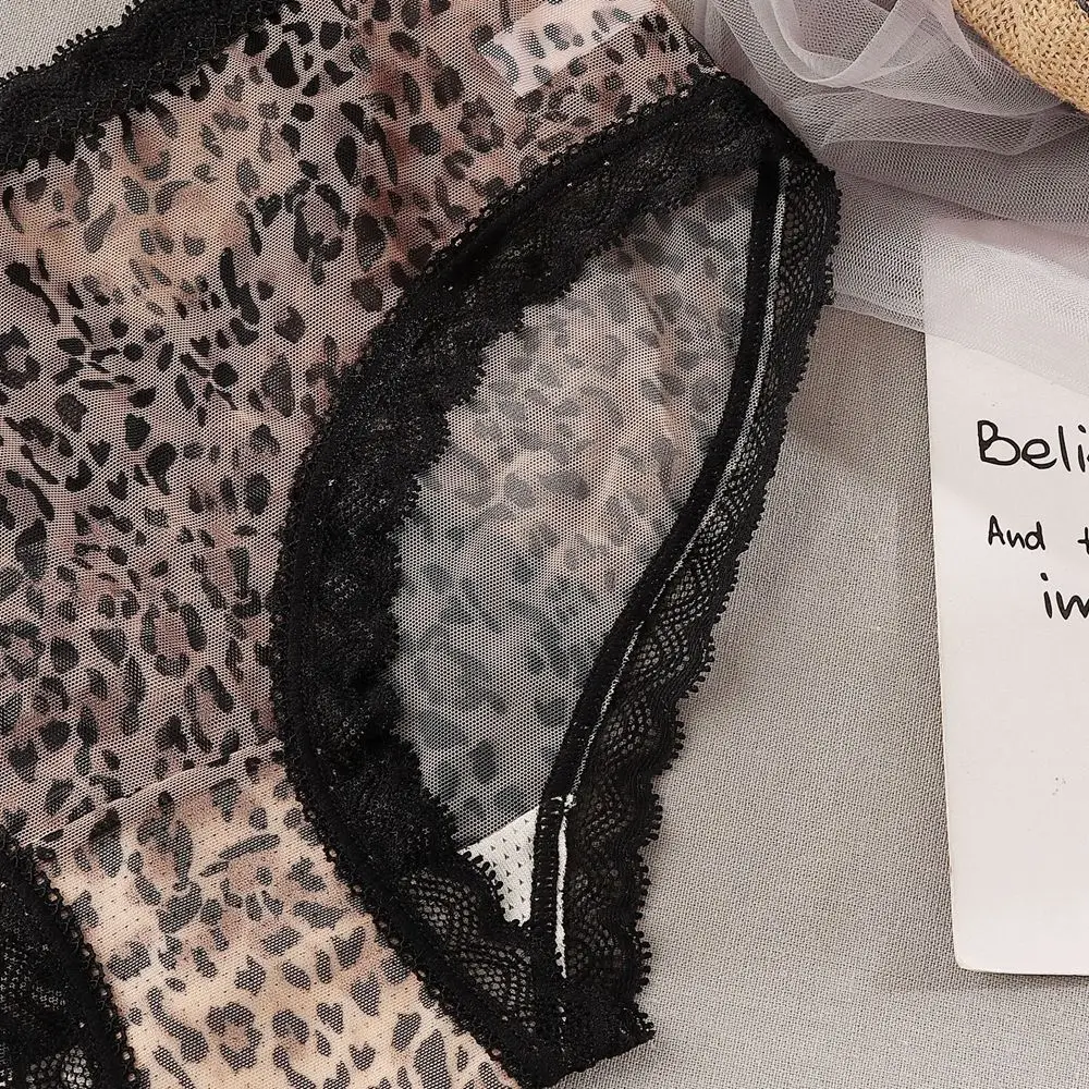 Сексуальные горячие леопардовые трусики тонкие женские с низкой талией и