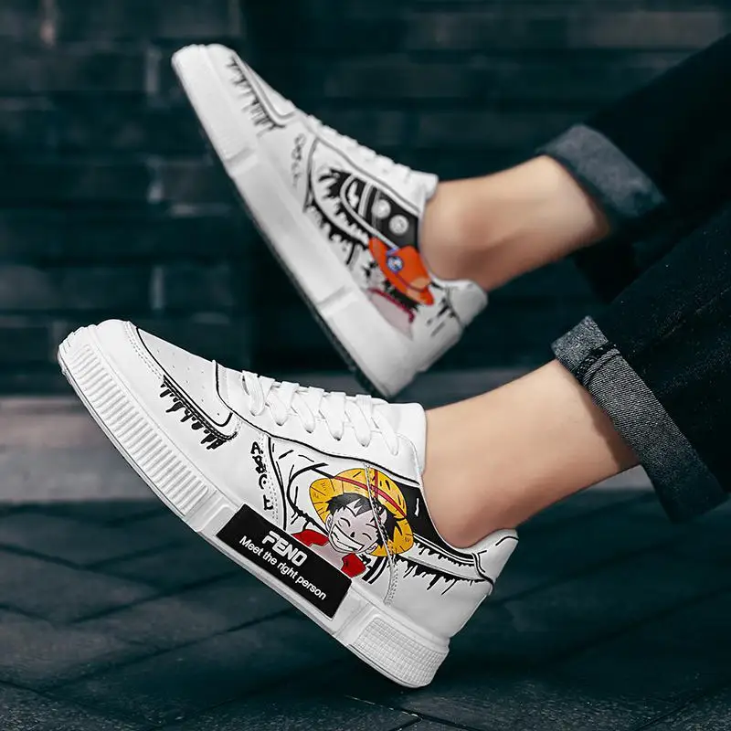 

Streetwear Anime Sneakers Men Shoes Dropshipping Cosplay Comic Shoes Unisex High Top Vulcanized Running Casual Shoes Size35-44