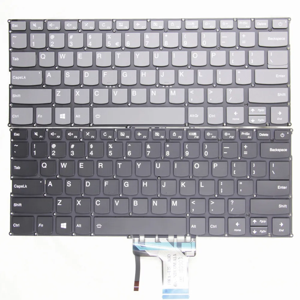 New Original For Lenovo V720-14 7000-13 K42-80 K43-80 720S-14 V530S 6-14IKB Laptop Keyboard US Grey&Black With Backlit