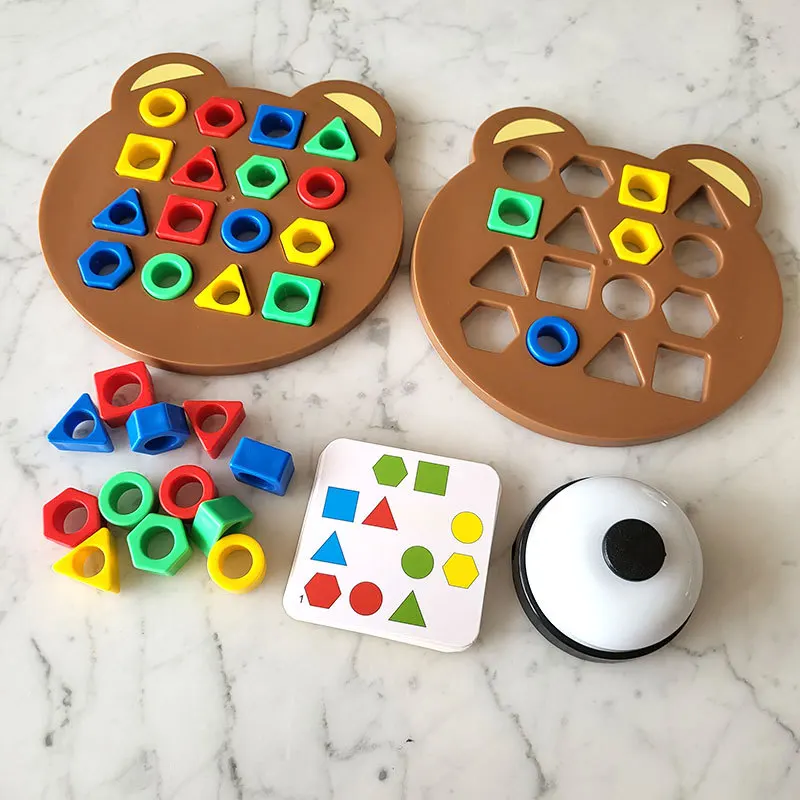 

DIY Children Geometric Shape Color Matching 3D Puzzle Toys Baby Montessori Interactive Educational Battle Game Toys For Kids