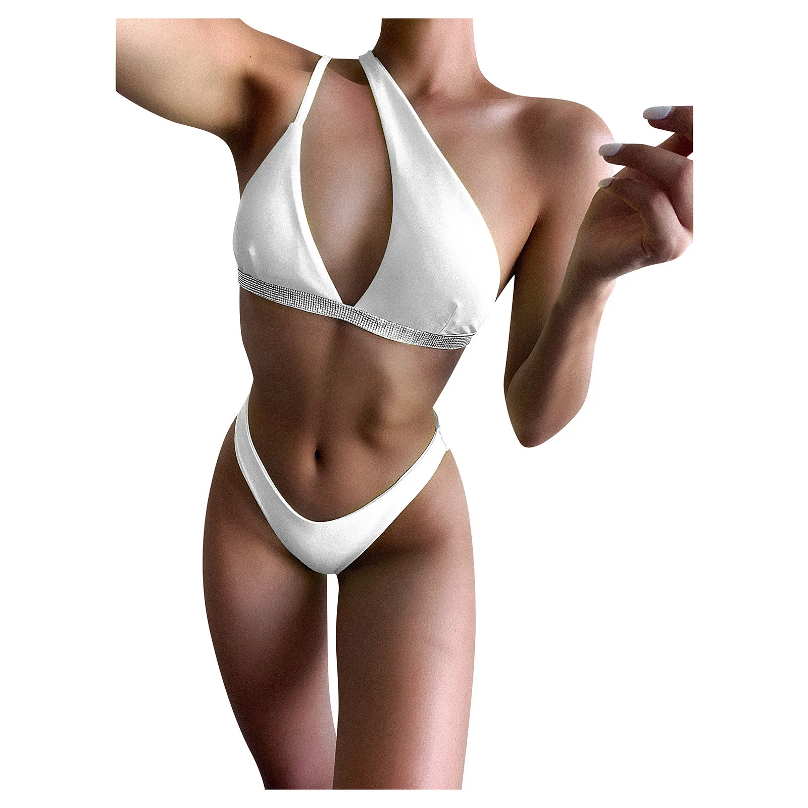 

Комплект кружевной с подкладкой, пляжная одежда, купальники, женское бикини, пуш-ап, однотонный купальник, купальники, комплект танкини, бан...