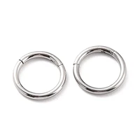 kissitty 8size ring shape huggie hoop earrings for women chunky stainless steel earrings jewelry findings gift