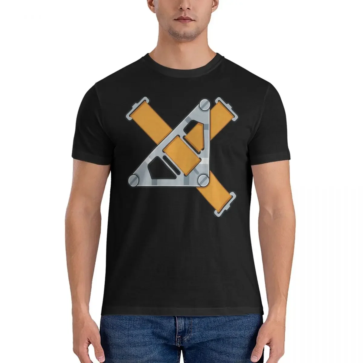 Футболка мужская треугольная 100% хлопок с коротким рукавом