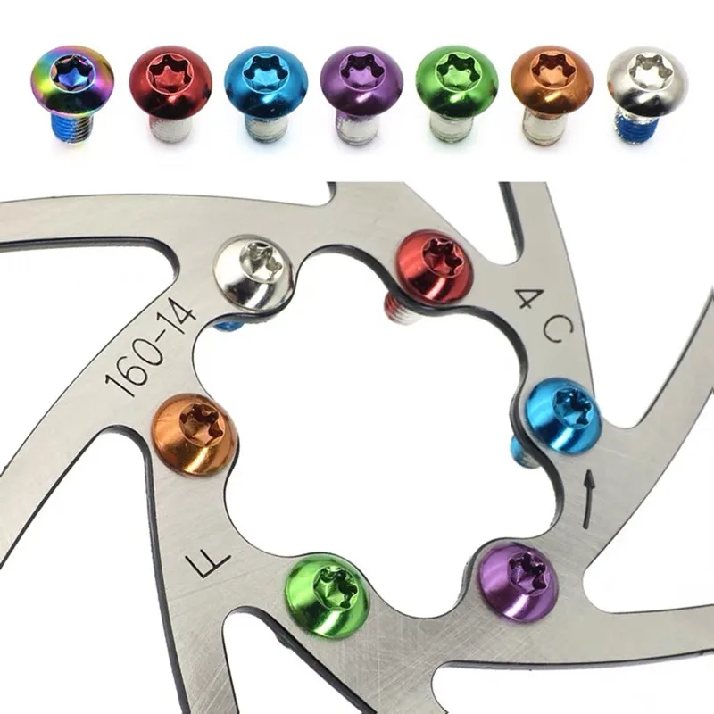 

Винты Torx для велосипедного тормозного ротора, стопорные винты из легированной стали для горных велосипедов, 12 шт., M5 * 10 мм