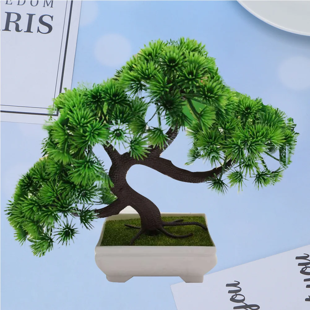 

Simulated Pot Simulation Pine Greeting Guests Potted Mini Green Plants Bonsai Guest-Greeting