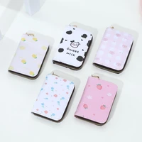 new pu leather card holder id card credit card holder girl business card coin purse lady card storage box zipper holiday gift