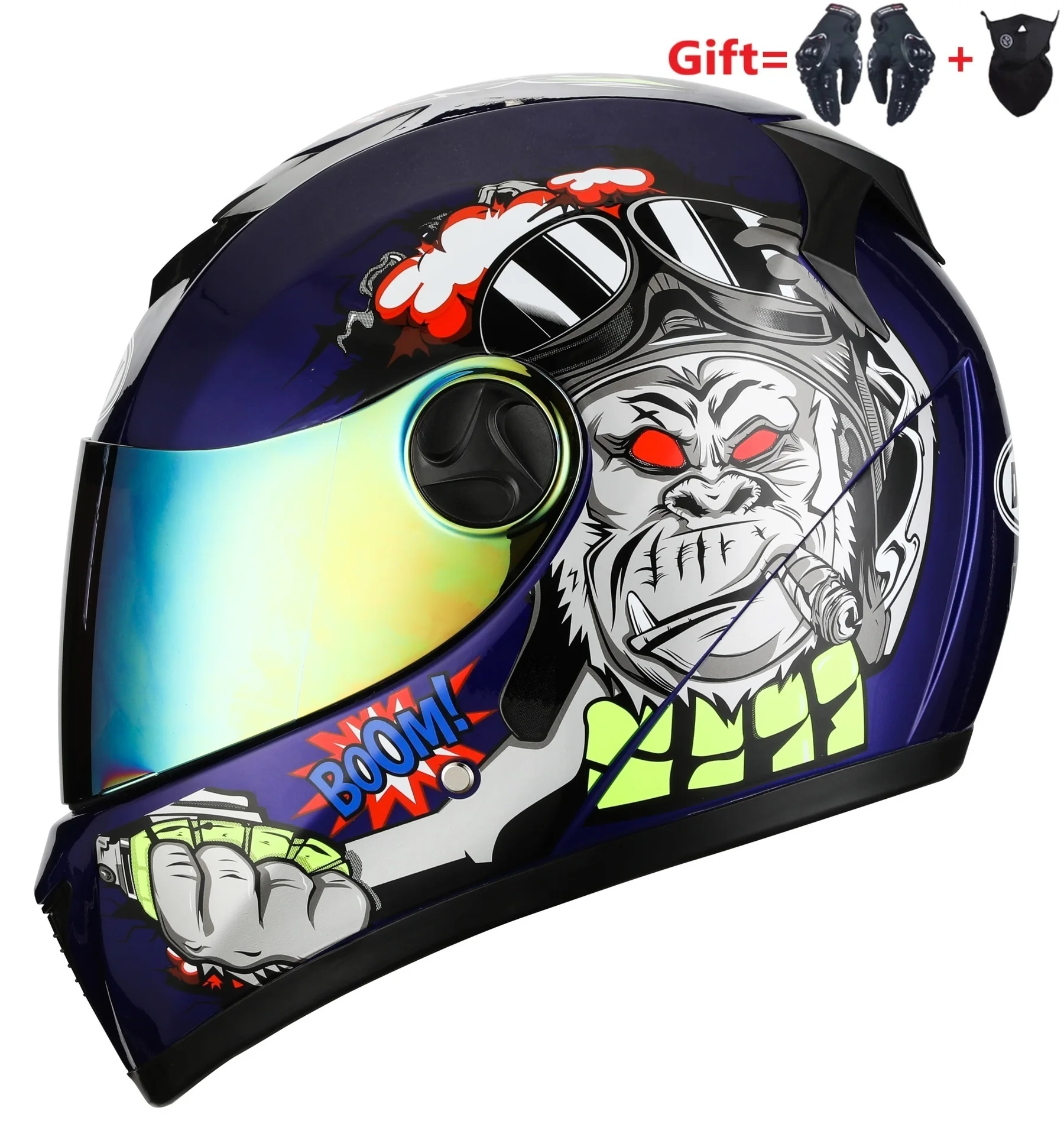 2021 Full Face Motorcycle Helmet For Man Women Dual Lens Motocross Double Visors Motorbike casco moto capacete