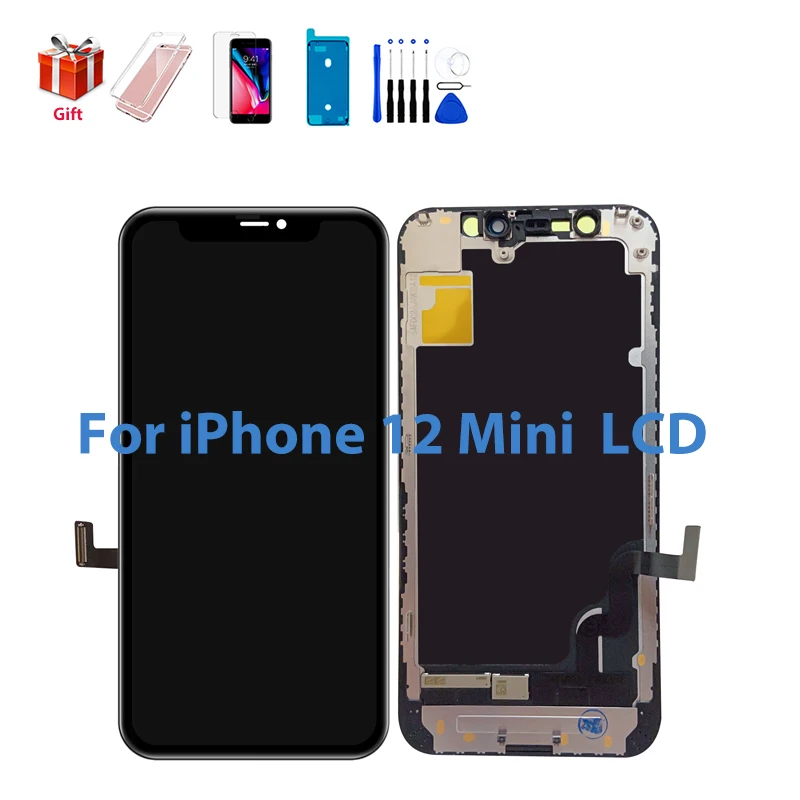 

Oled-экран для iPhone 12, Мини ЖК-дисплей, сенсорный экран, дигитайзер, сборка, запасные части для ремонта, бесплатные подарки