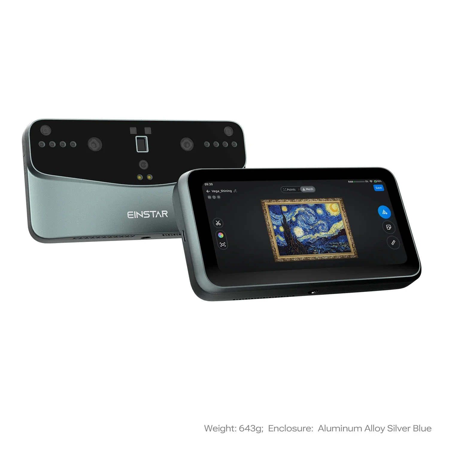 3D сканер Сияющий Einstar Vega, высокоточный 3D Быстрый портативный ...