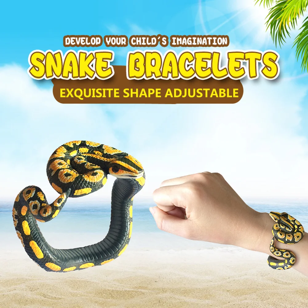 

Halloween Party Fake Snake Wristband Simulation Snake Bracelet Horror Snake Toy Scary Prank Toy Halloween Tricky Creepy Party