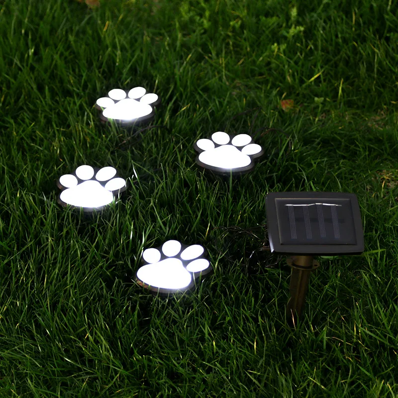 

Solar Paw Print Lights Bear Dog Cat Animal Paw Lamp Garden Lights Pathway Lawn Yard Outdoor Decorations Foot Print LED Light