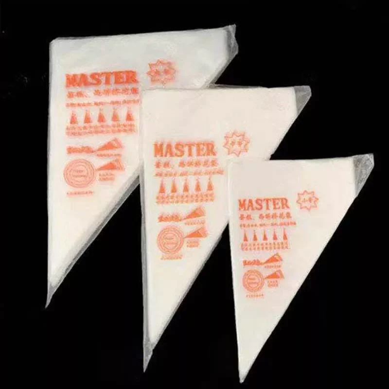 

2022New Pastry Bag Plastic Transparent 100Pcs/Pack Pastry Tip Piping Bags Cake Cream Decorating DisposableKitchen Baking Tool