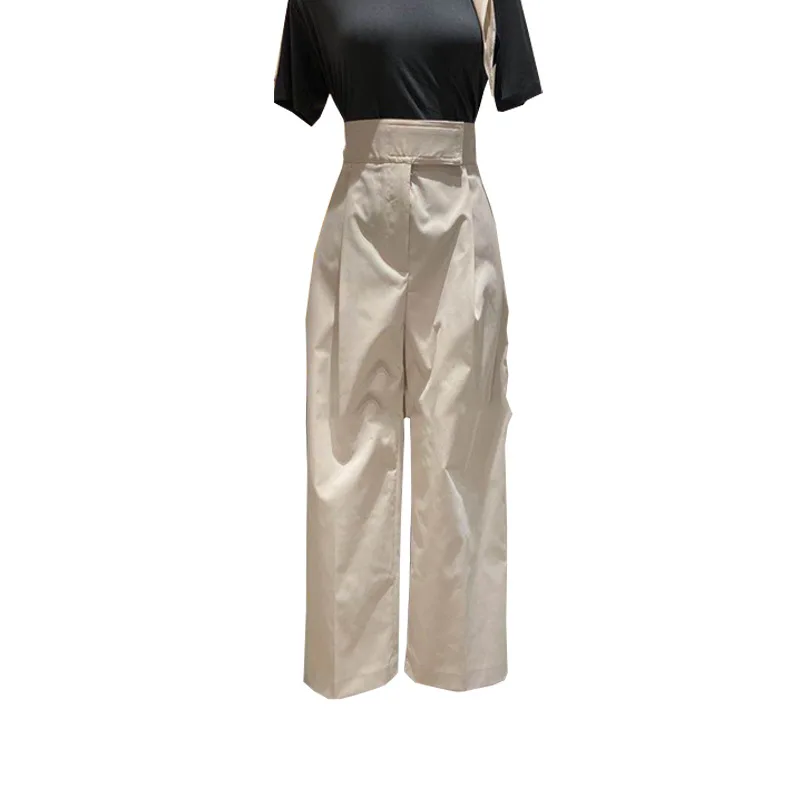 

VANOVICH Korean 2022 Autumn New Solid Color Harem Pants Loose Casual High Waist Temperament Pleated Fashion Ankle-Length Pants