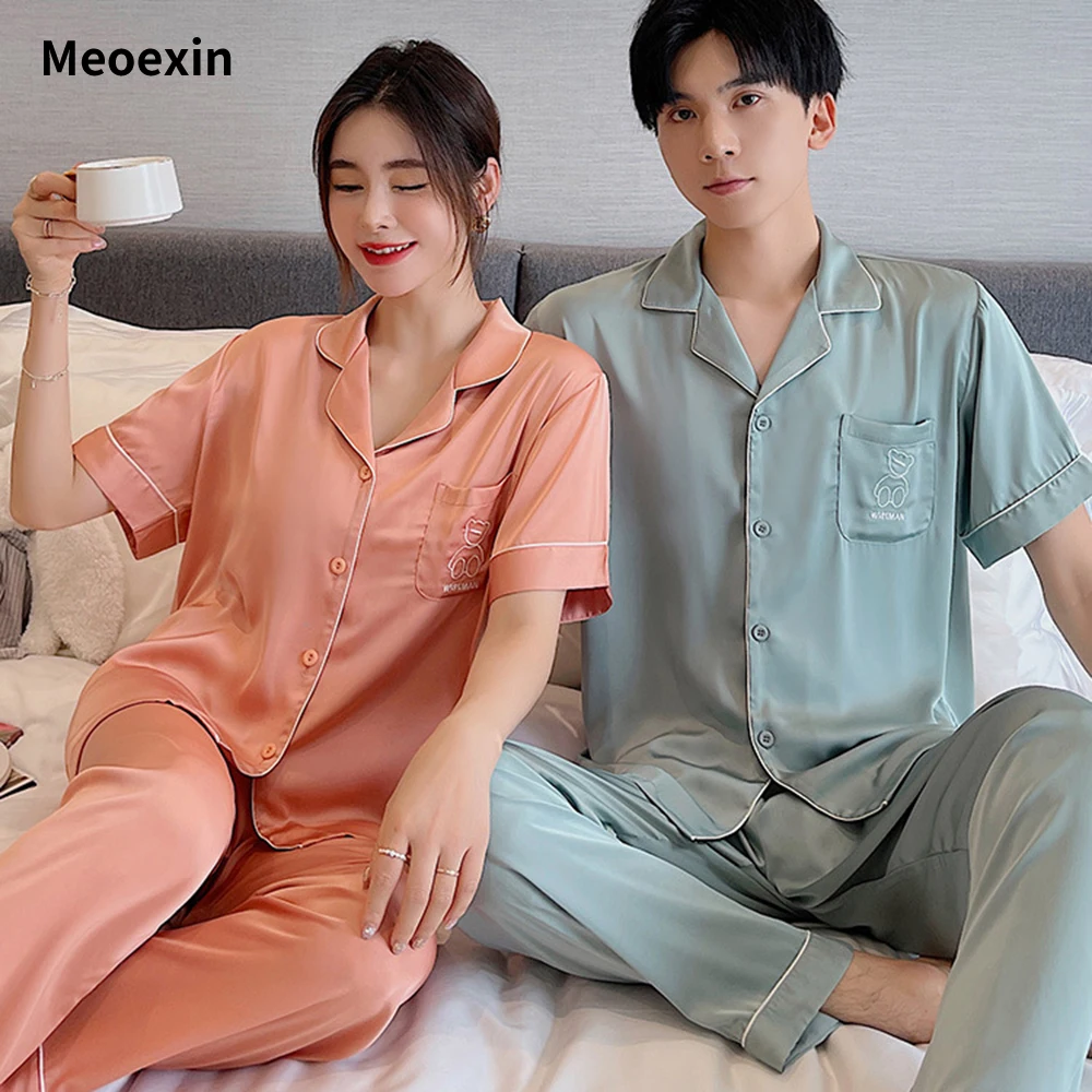 

Свободная Домашняя одежда, комплект из 2 предметов, топ с коротким рукавом и вышивкой в виде маленького медведя, Детские пижамные комплекты, ночная рубашка