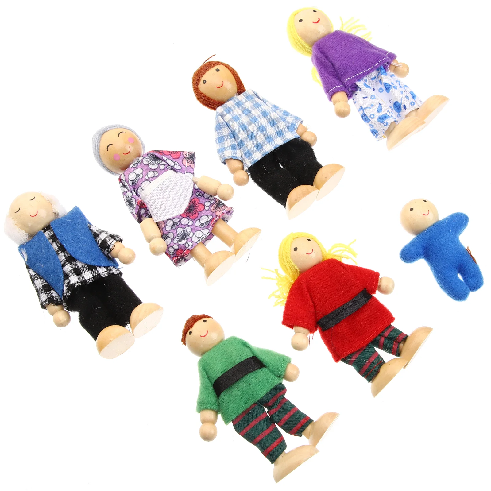 

Toy Dolls Tiny Plaything Kids Flexible Playing House Role Adults Family Figures Mini Woody