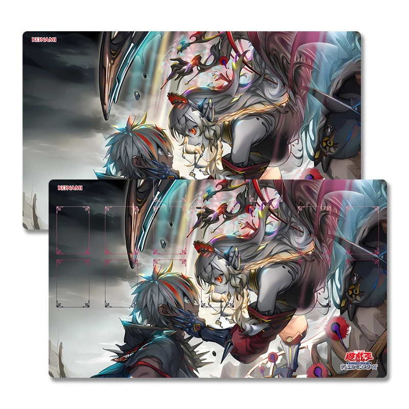 Фото Игровой коврик Yugioh Blazing Cartesia Fusion Deployment Yu-Gi-Oh! TCG OCG Коллекционные карточные игры Коврик Duel Plate Резиновый коврик для карт Коврик для мыши №1