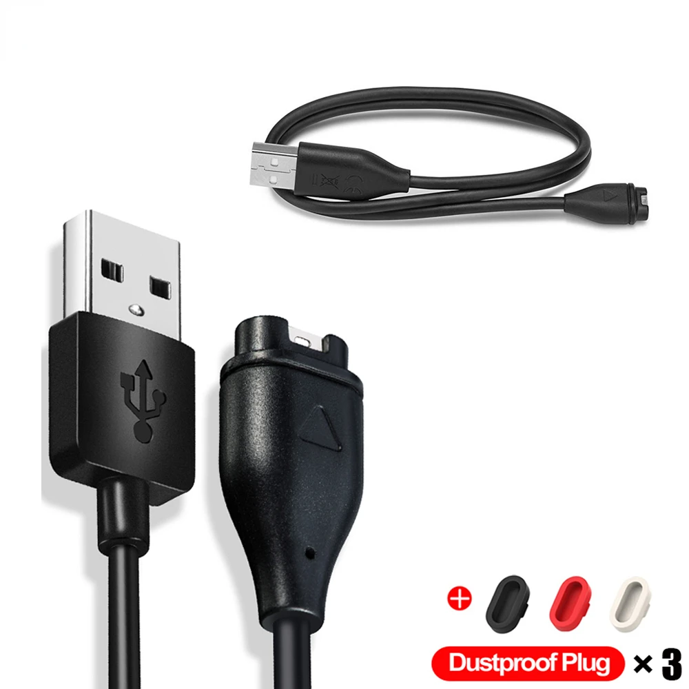 

Meter USB Charging Cable For Garmin Fenix 7 7S 7X 6 6S 6X 5 5S 5X Vivoactive 3 4 4S Venu 2 2S SQ With Dustproof Plug Cover