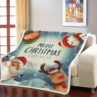 christmas creative blanket for baby room sofa decoration eco friendly fabric background comfortable fleece blanket