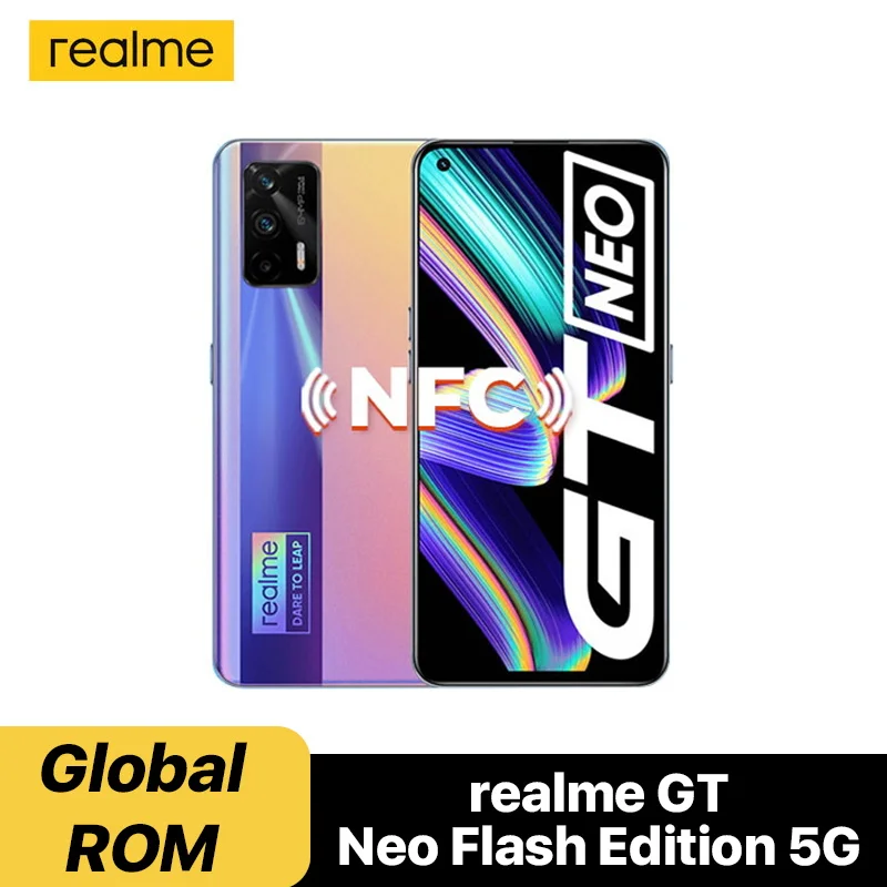  Realme GT Neo 5G Flash Edition международная версия ПЗУ 8 ГБ + 128 ГБ 120 Гц Super AMOLED Dimensity 1200 65 Вт Дротика зарядка NFC 