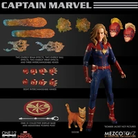 original mezco one12 marvel captain marvel anime action collection figures model toys gifts for kids