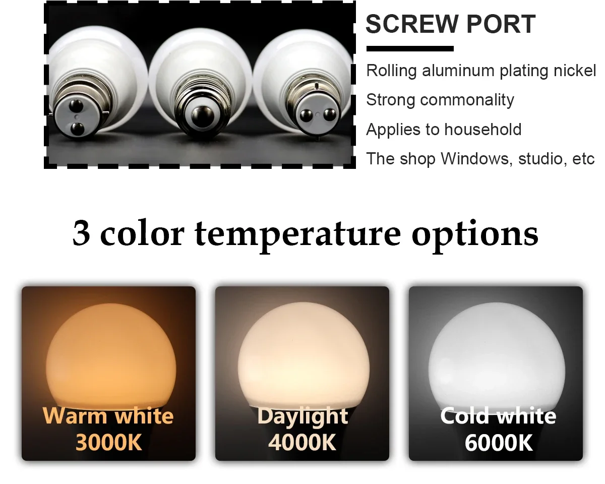 1PCS Factory Direct LED Bulb Lamps 9W -18W E27 AC220V 240V B22 Bubble Ball for Living Room Bedroom Indoor Lighting