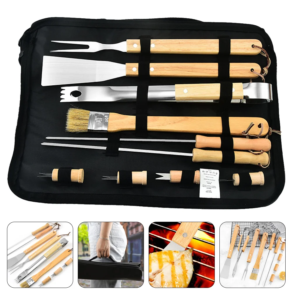 

Grill Sticks Portable Stainless Tools Utensils Camping Kit Tool Outdoor Multi Function Steel Clip Professional Supplies Bbq