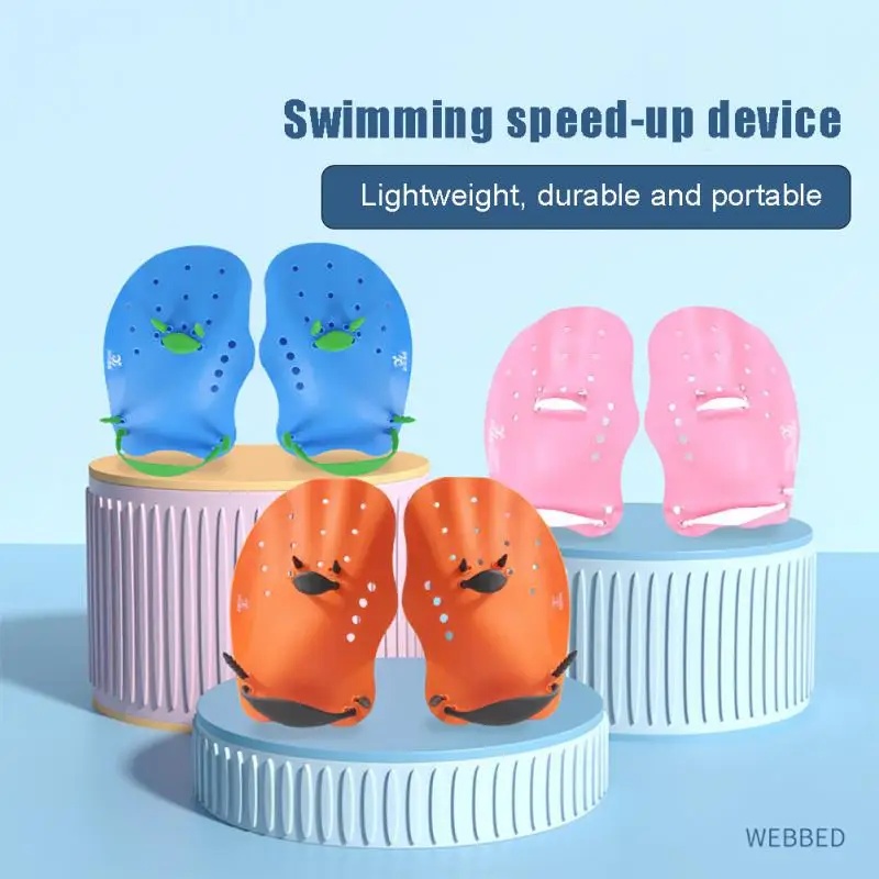 

1 пара плавательных лопастей для взрослых и детей, регулируемые перчатки с креплением на руку, ласты для плавания, тренировочные плавники для водных тренировок